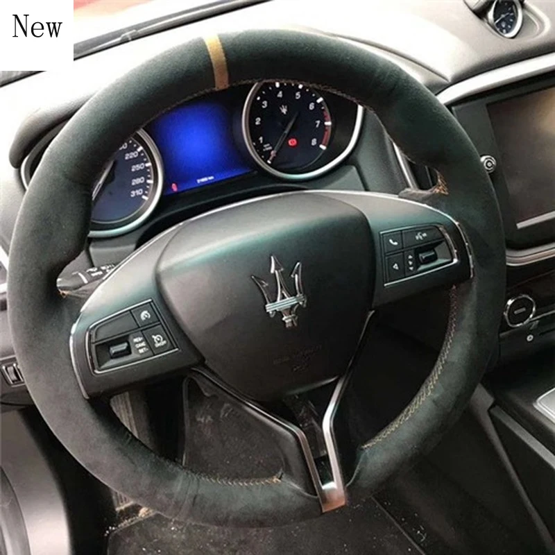 For Maserati Quattroporte Ghibli Levante DIY Suede Leather Hand Sewn Steering Wheel Cover Set Car Accessories
For Maserati Quattroporte Ghibli Levante DIY Suede Leather Hand Sewn Steering Wheel Cover Set Car Accessories