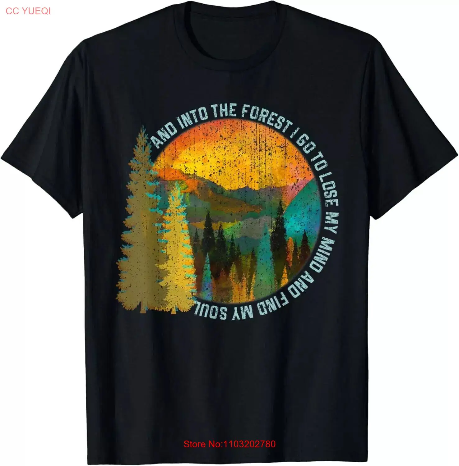 Into The Forest I Go Hiking Shirt Nature Lover Подарок для кемпинга Футболка унисекс