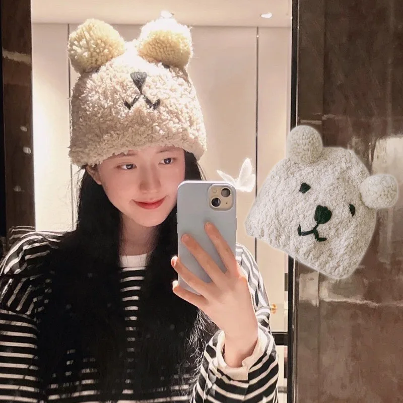 Autumn Winter Warm Beanies Hat Women Wool Cap Hat Gray White Cute Bear Ears Knitted Hat
Autumn Winter Warm Beanies Hat Women Wool Cap Hat Gray White Cute Bear Ears Knitted Hat