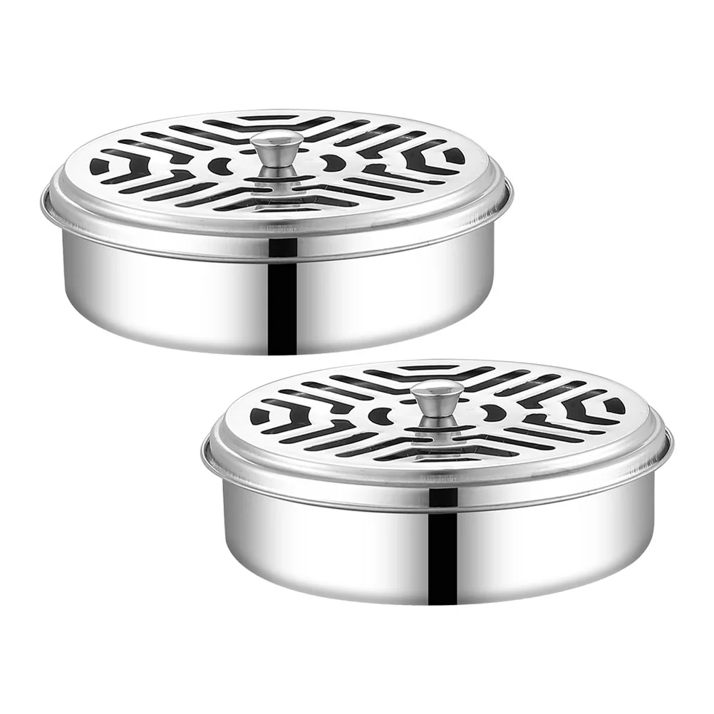 Coil Mosquito Holder Burner Box Case Lid Sandalwood Container Fireproofing Burners Metal Tray Fragrance Stand Spiral Portable
Coil Mosquito Holder Burner Box Case Lid Sandalwood Container Fireproofing Burners Metal Tray Fragrance Stand Spiral Portable