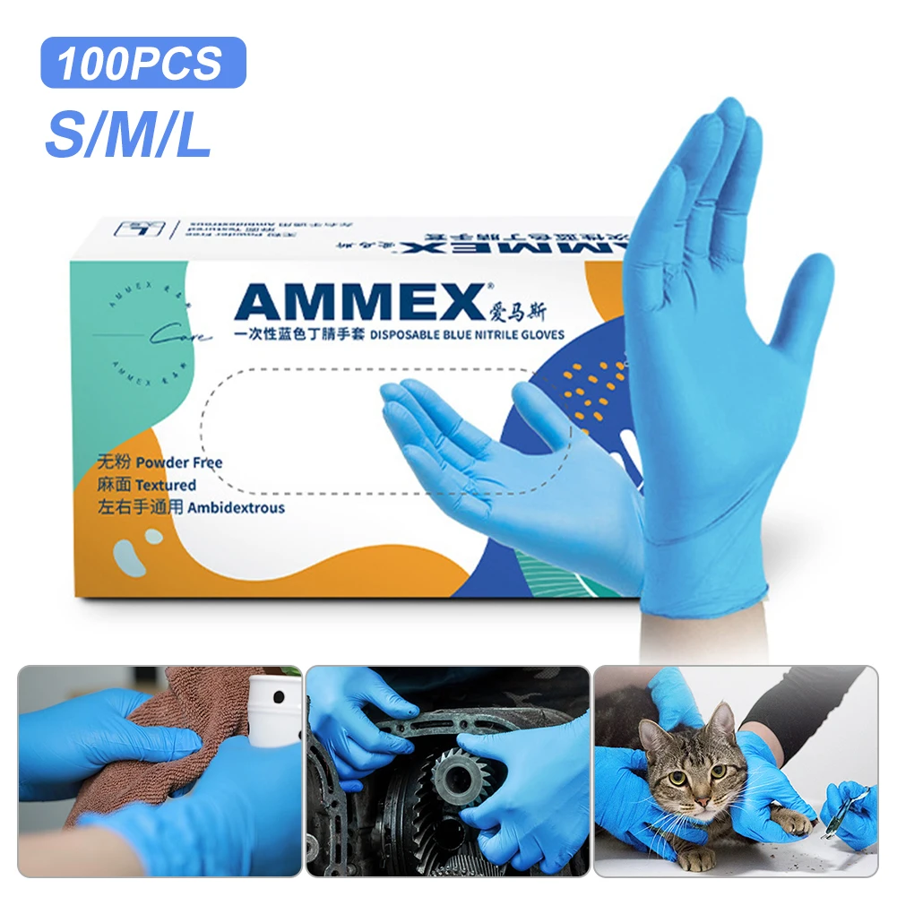 100pcs/Box Nitrile Disposable Gloves Latex Free Powder Free Safe Latex Cleaning For Household Kitchen Protective Safety Gloves
100pcs/Box Nitrile Disposable Gloves Latex Free Powder Free Safe Latex Cleaning For Household Kitchen Protective Safety Gloves
