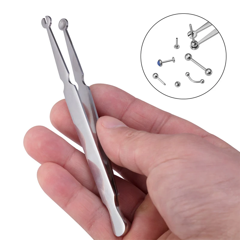 Silver Clamp Tweezers For Tongue Rings Cartilage Earrings Piercing Tool Pliers Stainless Steel
Silver Clamp Tweezers For Tongue Rings Cartilage Earrings Piercing Tool Pliers Stainless Steel