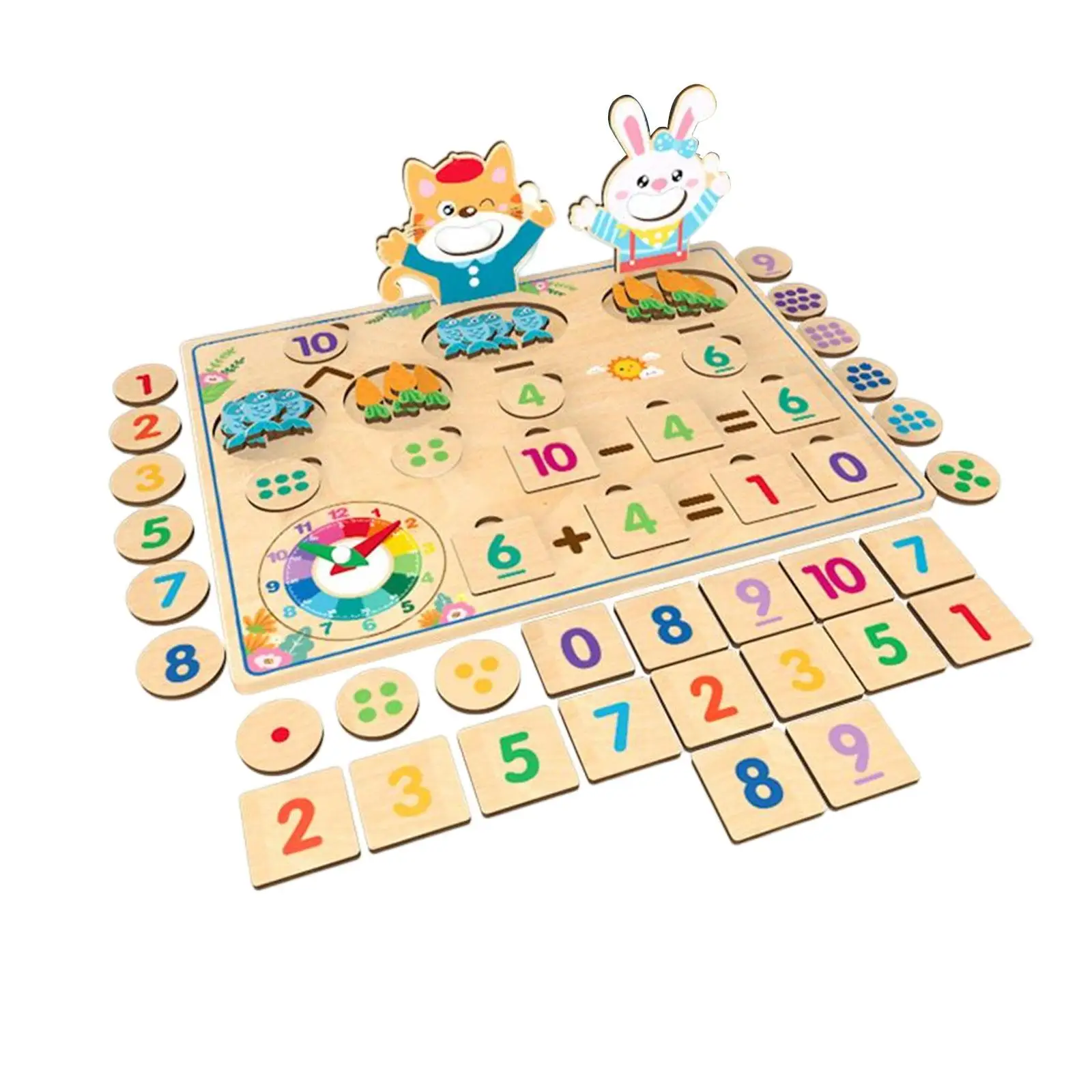 

Montessori Math Game Gadget Calculation Board Made Premium Material for Kids