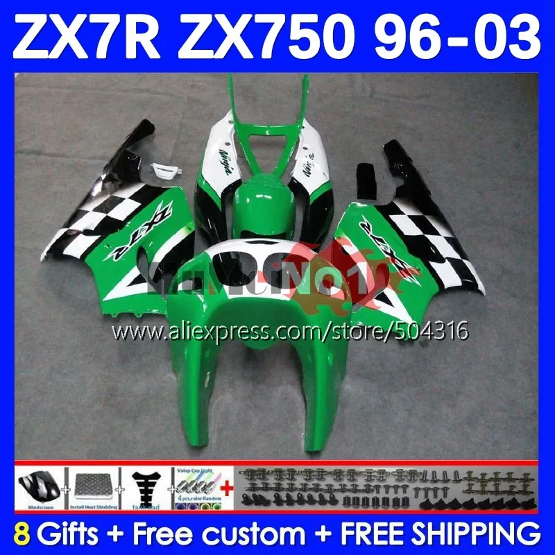 Body For KAWASAKI NINJA ZX 7R 7 R ZX-750 52MC.43 ZX750 ZX-7R ZX7R 1996 1997 1998 1999 2000 2001 2002 2003 Fairings Glossy Green
Body For KAWASAKI NINJA ZX 7R 7 R ZX-750 52MC.43 ZX750 ZX-7R ZX7R 1996 1997 1998 1999 2000 2001 2002 2003 Fairings Glossy Green