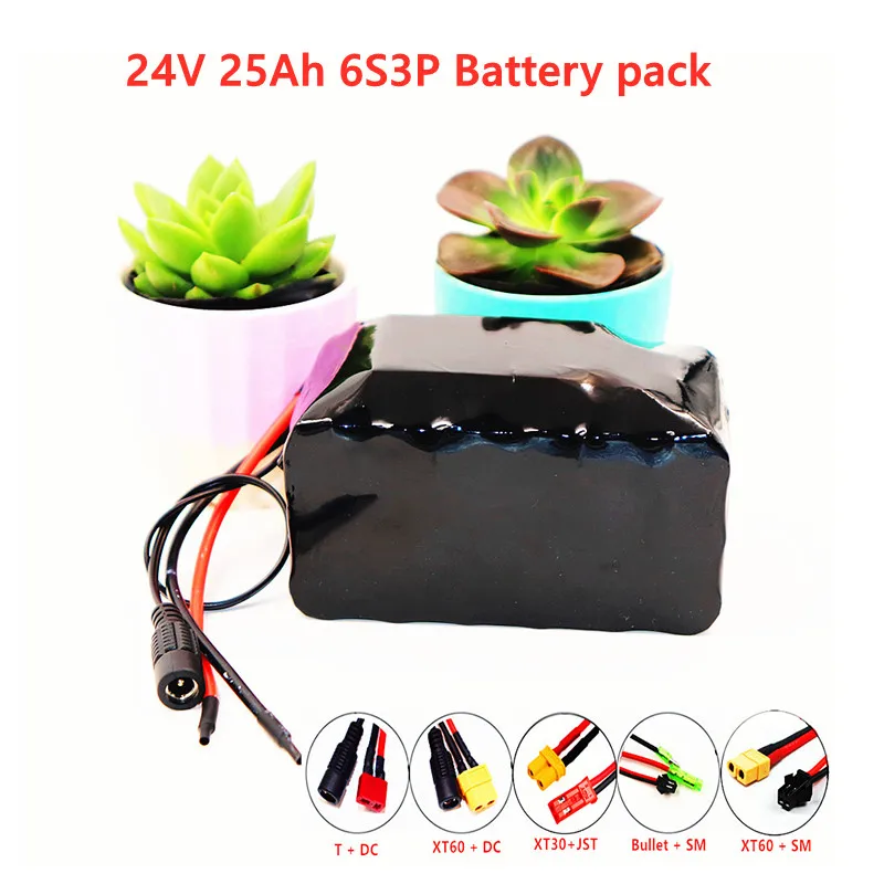 2021 New 24V 25Ah 6S3P 18650 Battery Lithium Battery pack 25.2v 25000mAh Electric Bicycle Moped /Electr Ion Battery with Charger
2021 New 24V 25Ah 6S3P 18650 Battery Lithium Battery pack 25.2v 25000mAh Electric Bicycle Moped /Electr Ion Battery with Charger