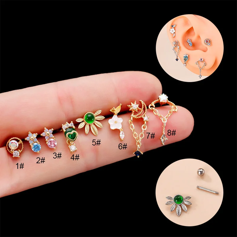 Fashion Flower Ear Needle Bar 0.8*6mm Copper Double Screw-back Colors Zircons Stud Earrings IP Plating No Easy Fade
Fashion Flower Ear Needle Bar 0.8*6mm Copper Double Screw-back Colors Zircons Stud Earrings IP Plating No Easy Fade