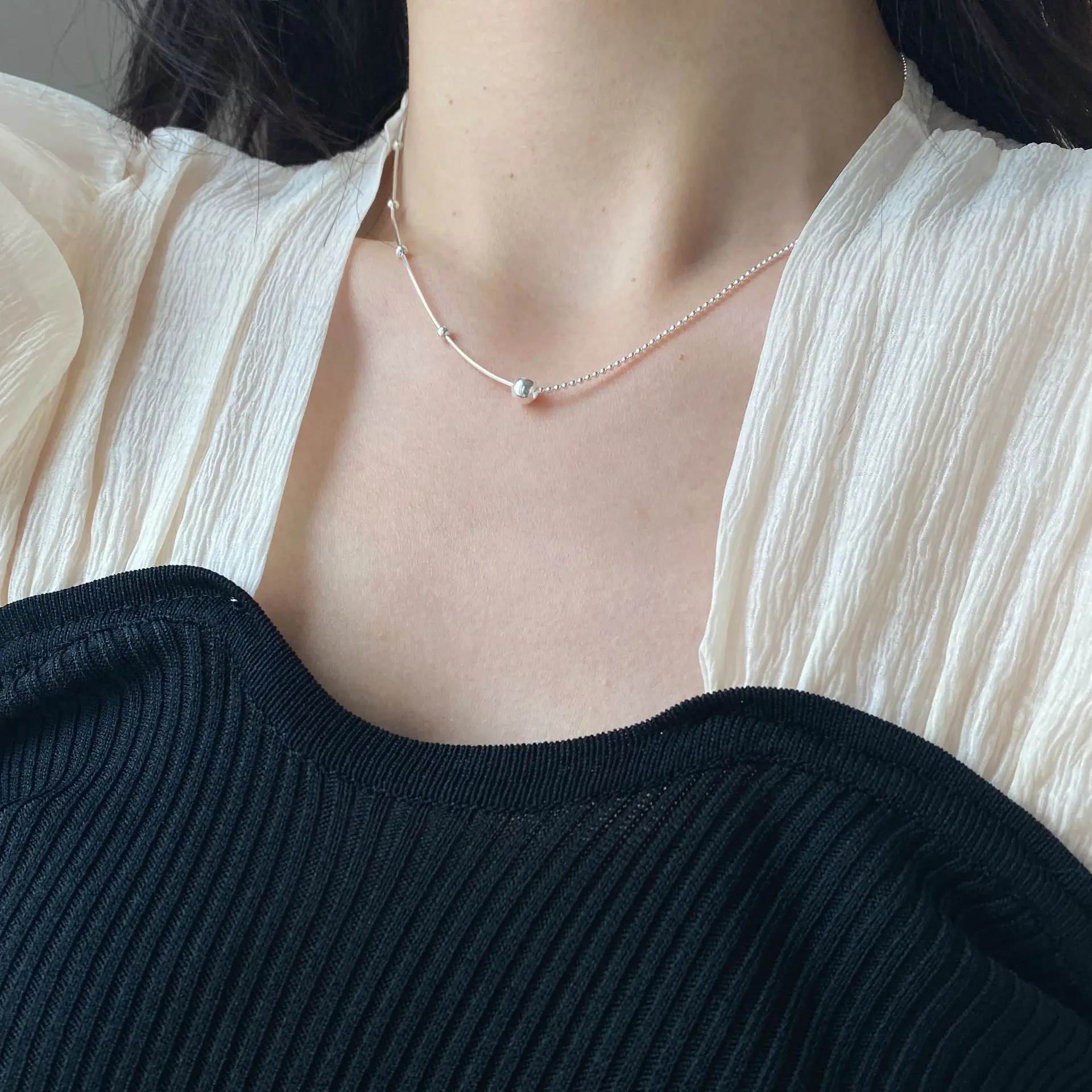 Bafu S925 Sterling Silver Women Chains Japan Korean Style Hot Jewelry Collar
Bafu S925 Sterling Silver Women Chains Japan Korean Style Hot Jewelry Collar
