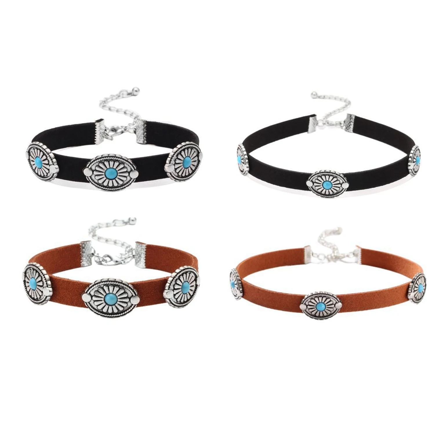 Bohemia Turquoise Bracelet Choker Necklace Leather Choker Bangle Jewelry Suede for Women and Girls Boho Style
Bohemia Turquoise Bracelet Choker Necklace Leather Choker Bangle Jewelry Suede for Women and Girls Boho Style