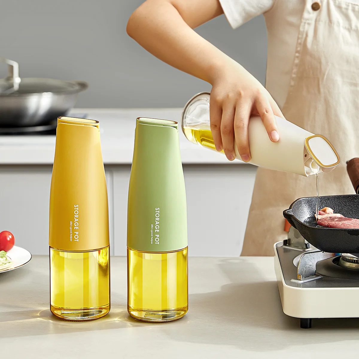 500ML Oil Bottle Automatic Opening Oil Bottle Glass Leak-proof Oil Tank Kitchen Does Not Hang Oil Soy Sauce Bottle
500ML Oil Bottle Automatic Opening Oil Bottle Glass Leak-proof Oil Tank Kitchen Does Not Hang Oil Soy Sauce Bottle