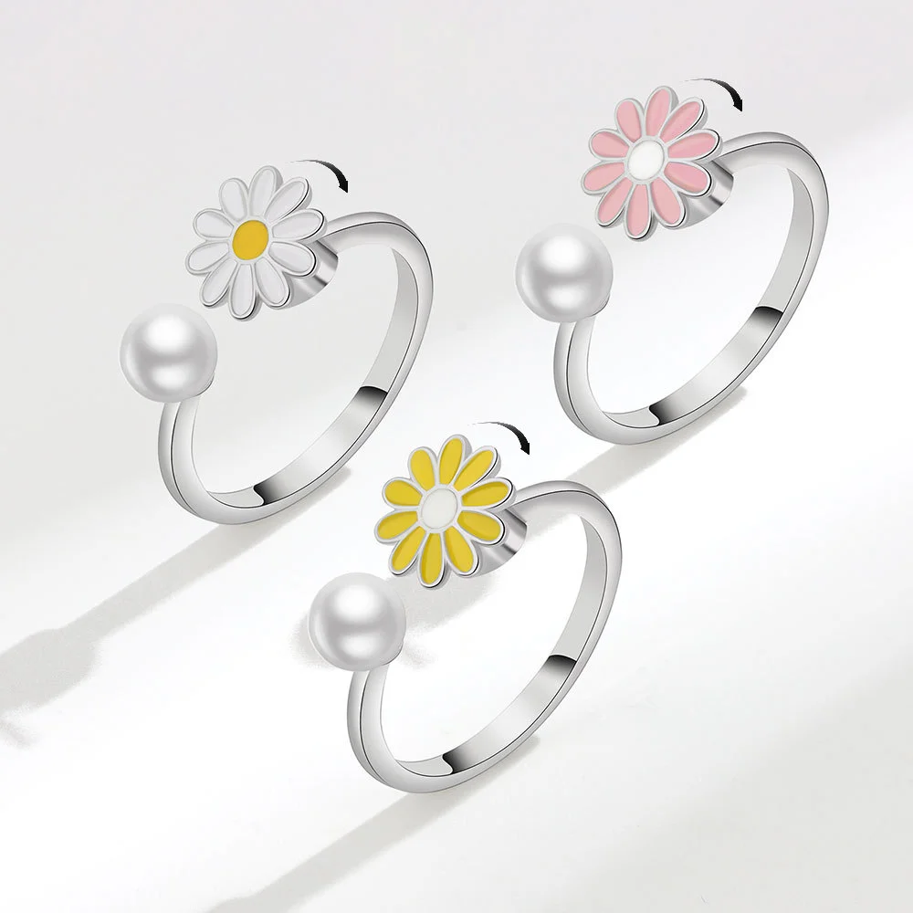 Cute Spinner Daisy Rings For Women Rotate Freely Anti Stress Anxiety Ring Adjustable Daisy Flower Fidget Ring Fashion Jewelry
Cute Spinner Daisy Rings For Women Rotate Freely Anti Stress Anxiety Ring Adjustable Daisy Flower Fidget Ring Fashion Jewelry