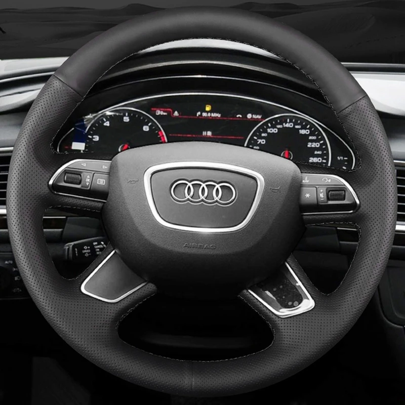Custom Steering Wheel Braid Cover Genuine Leather 100% Fit For Audi A6 2005-2018 A3 A4 2013-2018 Q3 2012-2018 Q5 Q7 2013-2018
Custom Steering Wheel Braid Cover Genuine Leather 100% Fit For Audi A6 2005-2018 A3 A4 2013-2018 Q3 2012-2018 Q5 Q7 2013-2018