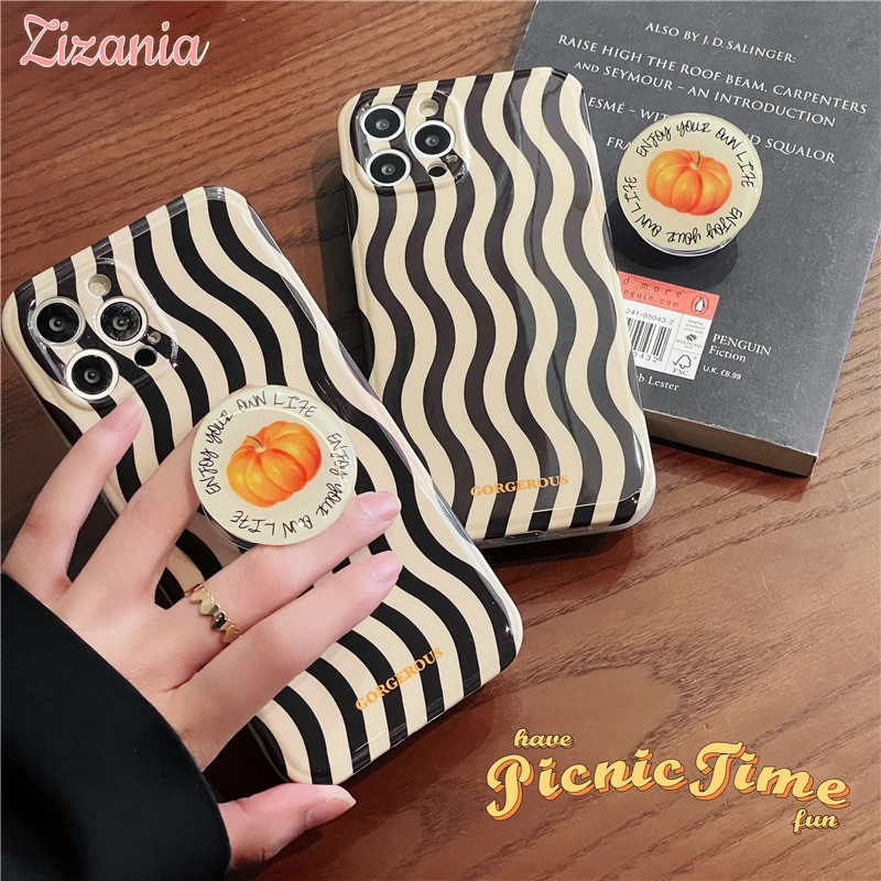 Fashion Waves Pattern Phone Cases For Apple iPhone 13 12 11 Pro XS Max X XR With Pumpkin Stand Shockproof Protect Cover Hot Sale
Fashion Waves Pattern Phone Cases For Apple iPhone 13 12 11 Pro XS Max X XR With Pumpkin Stand Shockproof Protect Cover Hot Sale