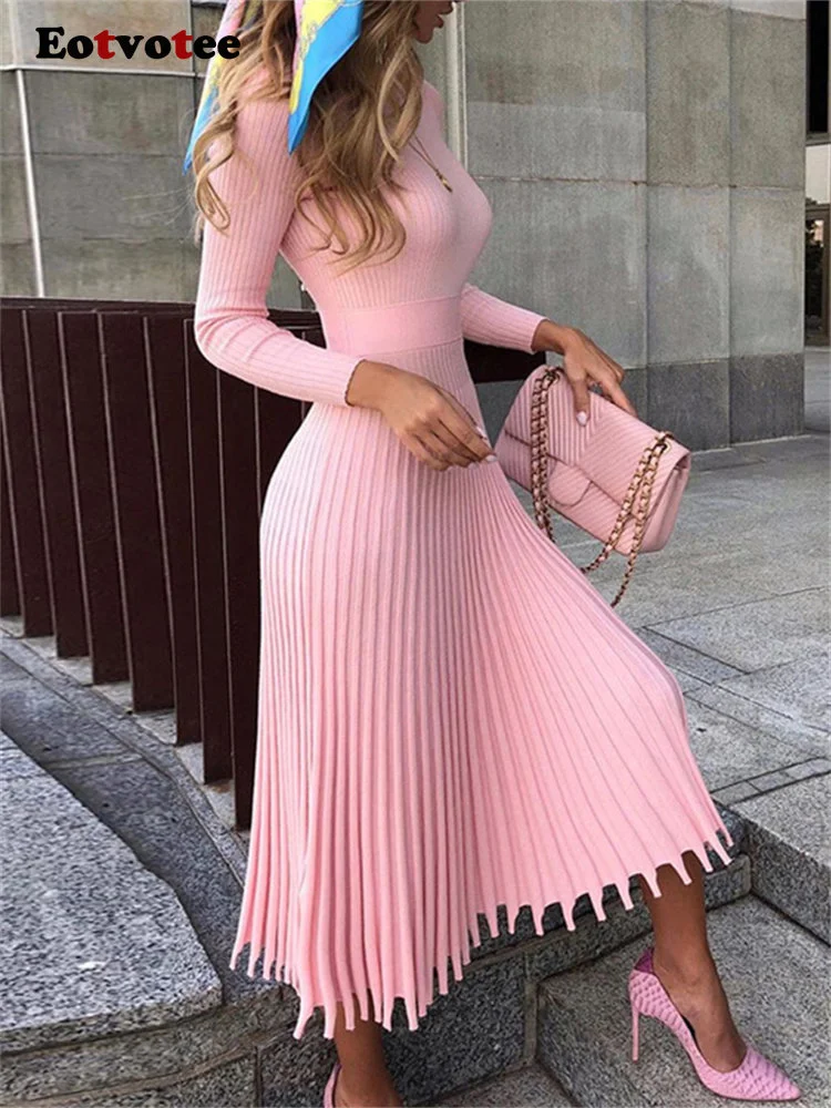 Babyoung Knitted Draped Dress for Women Spring 2023 New Ribbed Long Sleeve Solid Dresses o Neck Slim Elegant Pleated Midi Dress
Babyoung Knitted Draped Dress for Women Spring 2023 New Ribbed Long Sleeve Solid Dresses o Neck Slim Elegant Pleated Midi Dress
