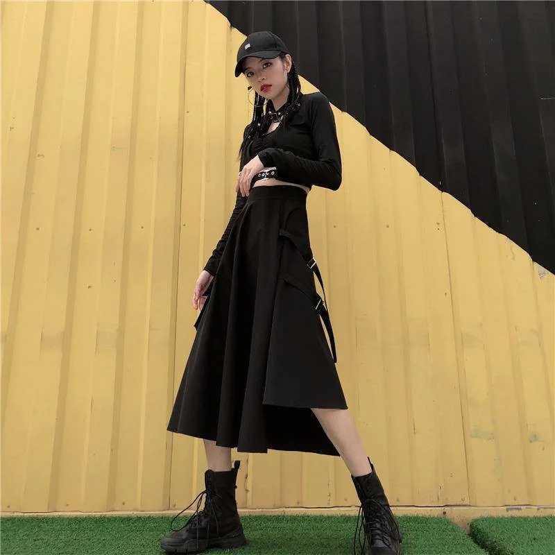 Harajuku Side Big Pockets Casual Korean Irregular New Gothic High Waist Summer Loose A-line Long Women Skirts
Harajuku Side Big Pockets Casual Korean Irregular New Gothic High Waist Summer Loose A-line Long Women Skirts