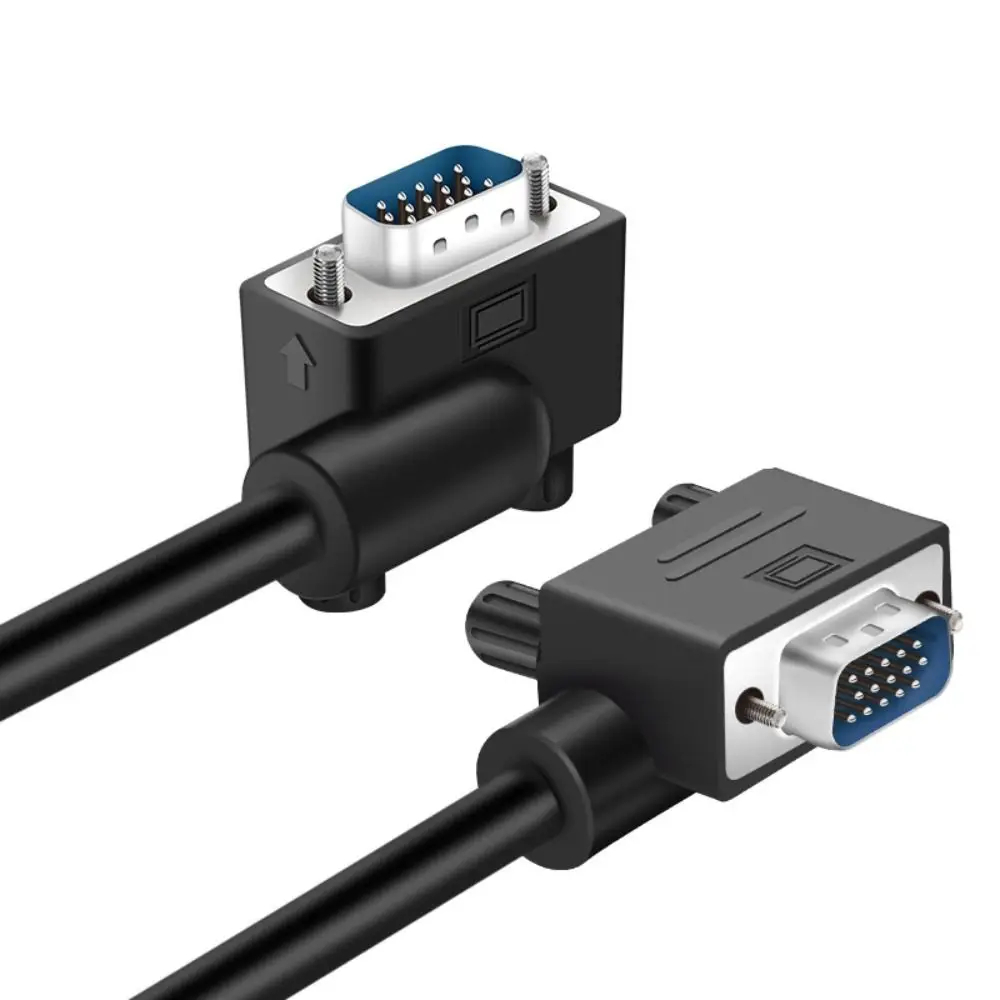 For TV Computer Projector Video Cable 15pin Elbow Male to Male 180 Degree Right Left Angle VGA to VGA Cable
For TV Computer Projector Video Cable 15pin Elbow Male to Male 180 Degree Right Left Angle VGA to VGA Cable