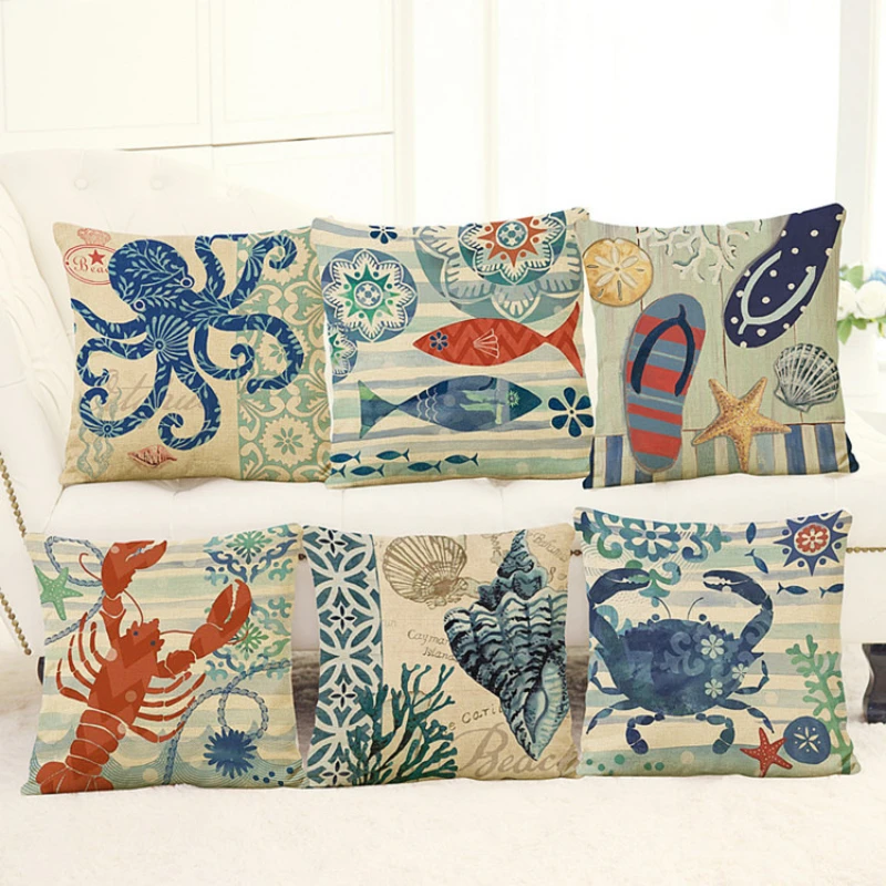 Decorative Pillowcase Blue Ocean Linen Pillow Case Seafaring Octopu Turtle Sailor Throw Pillow Cover Home Decor 18x18 Home Decor 
Decorative Pillowcase Blue Ocean Linen Pillow Case Seafaring Octopu Turtle Sailor Throw Pillow Cover Home Decor 18x18 Home Decor