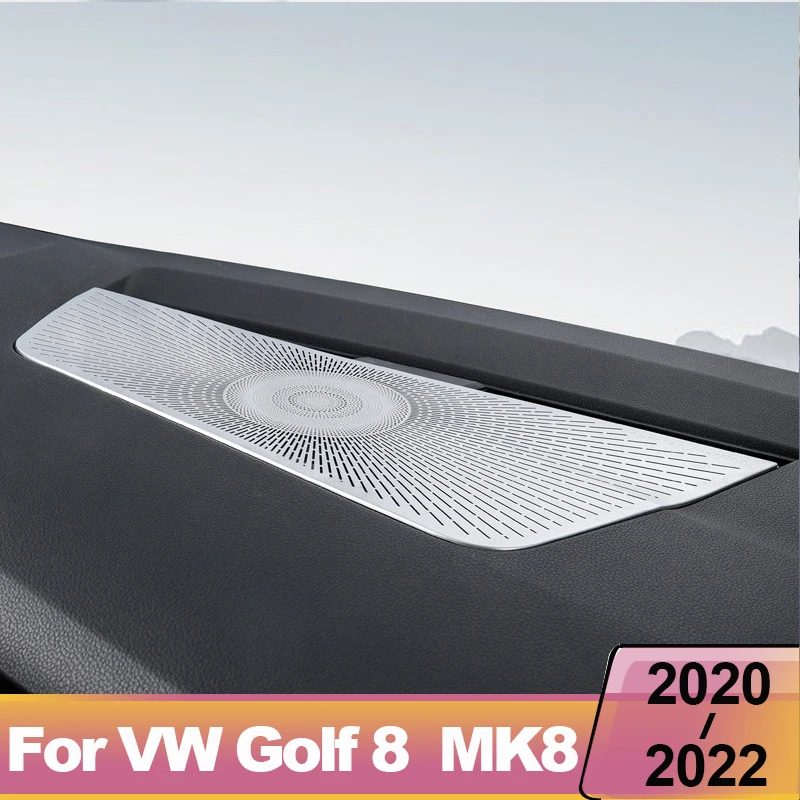 

Для Volkswagen VW Golf 8 MK8 2020 2021 2022 автомобильный Стайлинг аудио динамик приборная панель громкий динамик крышка наклейки отделка Аксессуары LHD