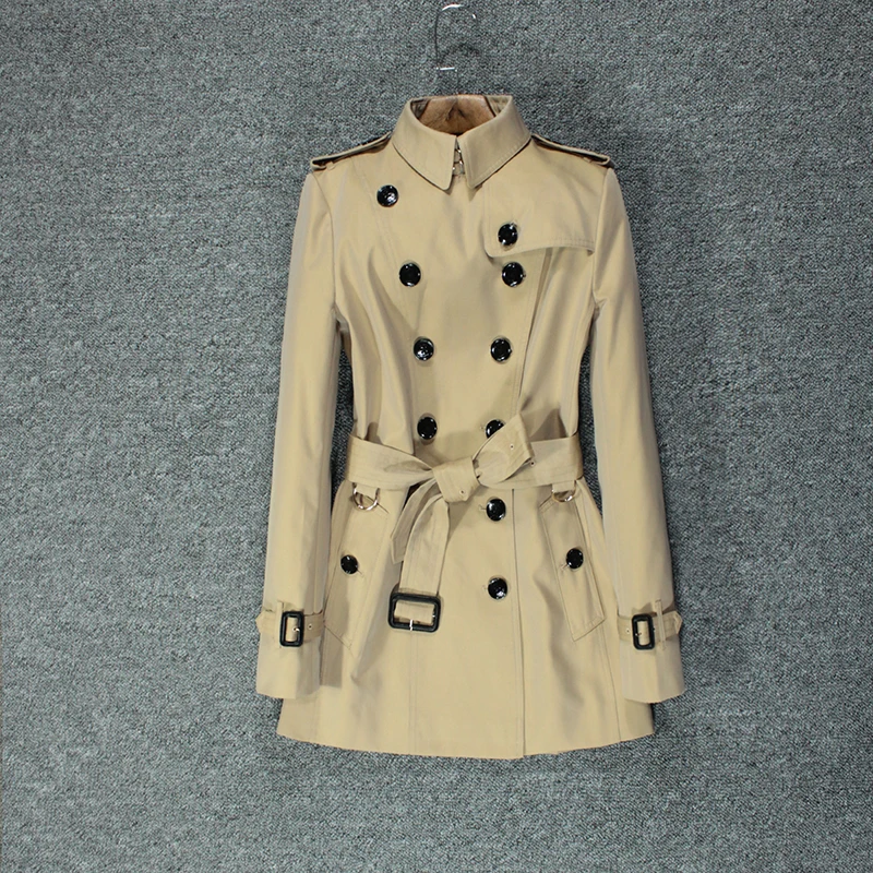 British Style Short trench Spring autumn new self-cultivation temperament women's coat luxury brand
British Style Short trench Spring autumn new self-cultivation temperament women's coat luxury brand