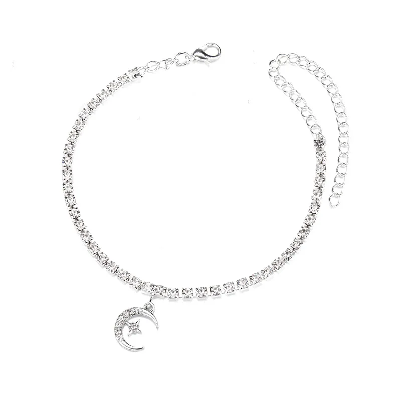 Star and Moon Anklet Beach All-match Diamond Pendant Anklet Women's Beach Anklet Popular Accessories
Star and Moon Anklet Beach All-match Diamond Pendant Anklet Women's Beach Anklet Popular Accessories