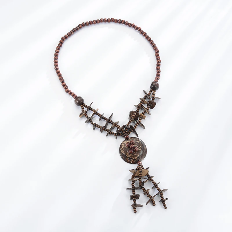 Shineland Handmade Boho Ethnic Heart Tessel Pendant Wood Necklace For Women Bohemian Chain Statement Long Collar Jewelry 2021
Shineland Handmade Boho Ethnic Heart Tessel Pendant Wood Necklace For Women Bohemian Chain Statement Long Collar Jewelry 2021