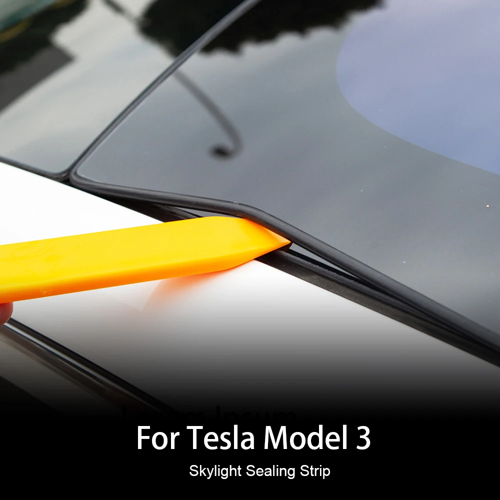 For Tesla Model 3 2017-2022 Skylight Sealing Strip Rubber Sunroof Wind Noise Reduction Kit Anti-Dust 
For Tesla Model 3 2017-2022 Skylight Sealing Strip Rubber Sunroof Wind Noise Reduction Kit Anti-Dust