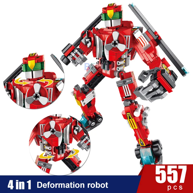 City 4 in 1 Fire Fighting Deformed Mecha Building Blocks Water Jet Fire Truck Hovercraft Changeable Model Bricks DIY Toys Kids
City 4 in 1 Fire Fighting Deformed Mecha Building Blocks Water Jet Fire Truck Hovercraft Changeable Model Bricks DIY Toys Kids