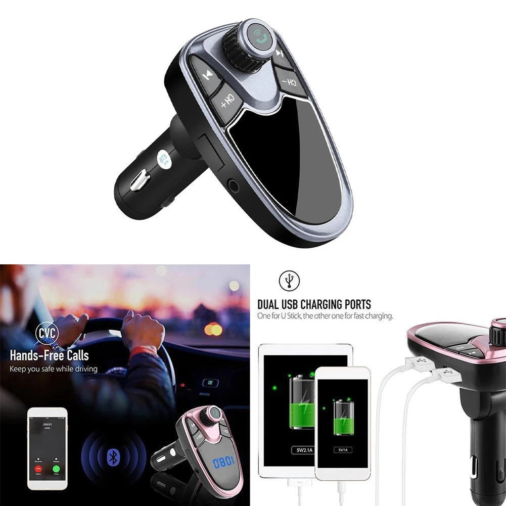 

FM Transmitter MP3 Player Hands-free In-Car MP3 Player Microphone New Receiver T11 Version Wireless 1PC Brand New