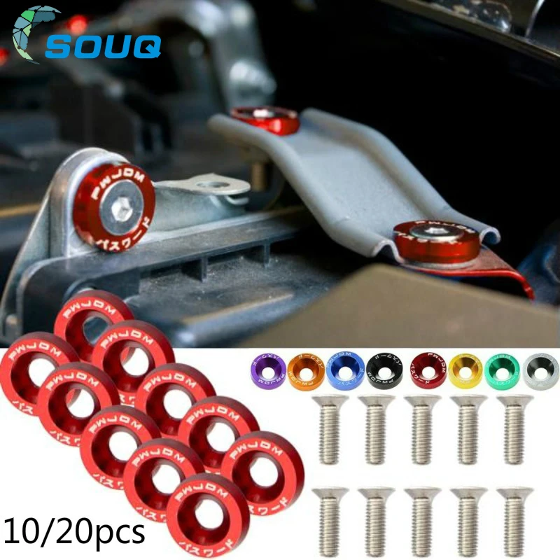 10/20 Pieces Aluminum M6 X 20 Car Styling Modification Engine Compartment Trim Kit Fender Washers License Plate Bolts Car Trim
10/20 Pieces Aluminum M6 X 20 Car Styling Modification Engine Compartment Trim Kit Fender Washers License Plate Bolts Car Trim