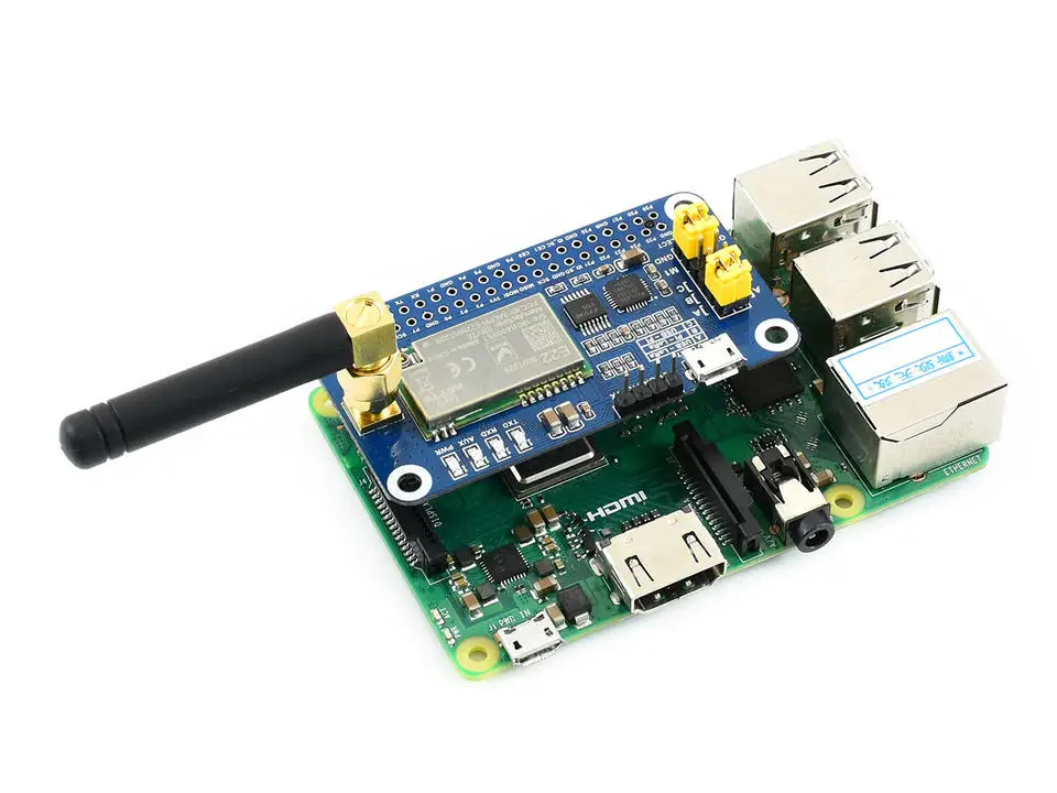 

SX1262 LoRa HAT for Raspberry Pi 915MHz Frequency Band for America Oceania Asia