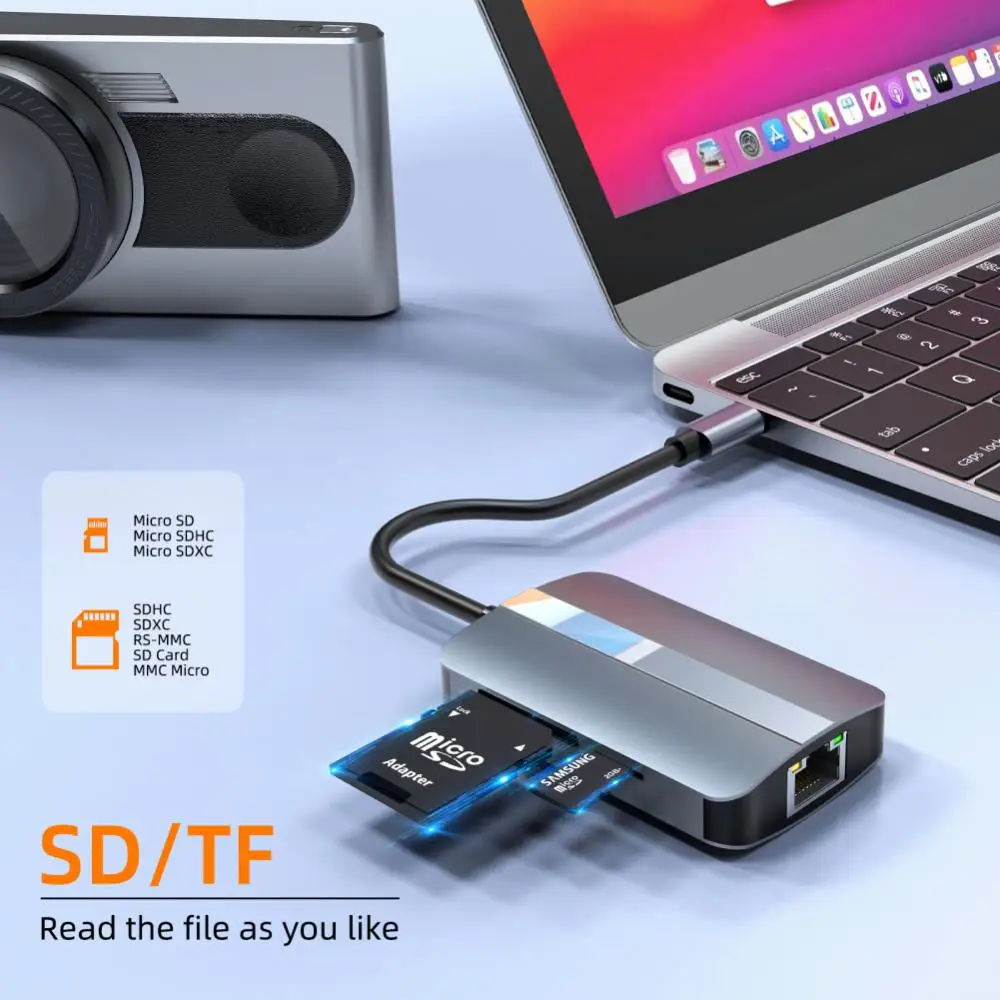 Usb 3.0 Hub 5-in-1 Usb Split Hub Converter Universal Type-c Splitter Rj45 Usb2.0 Tf/sd Card High Speed For Laptop Adapter 5-in-1
Usb 3.0 Hub 5-in-1 Usb Split Hub Converter Universal Type-c Splitter Rj45 Usb2.0 Tf/sd Card High Speed For Laptop Adapter 5-in-1