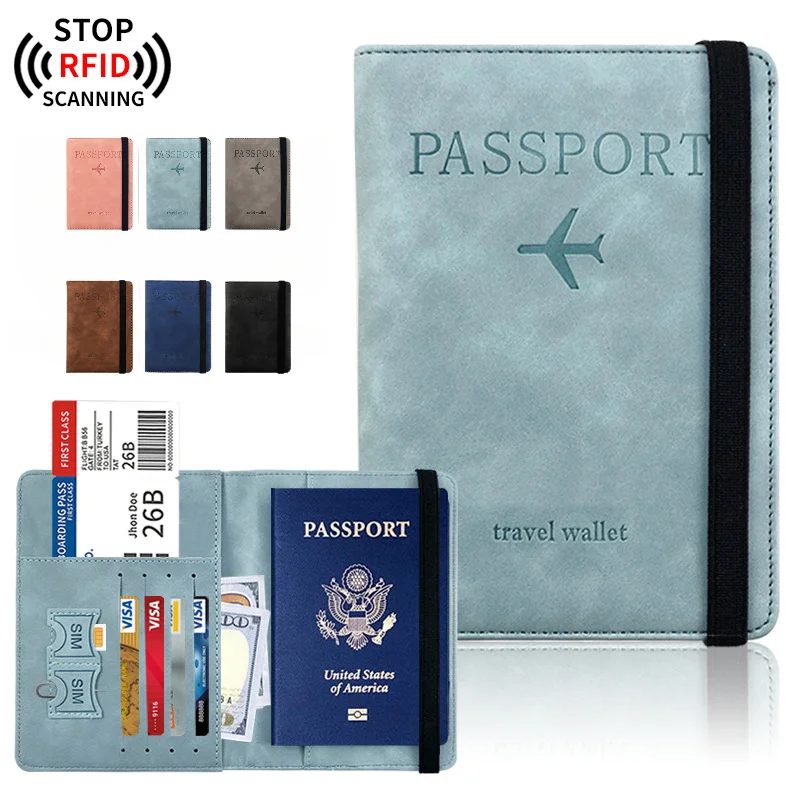 

Обложка для паспорта из искусственной кожи с RFID-защитой