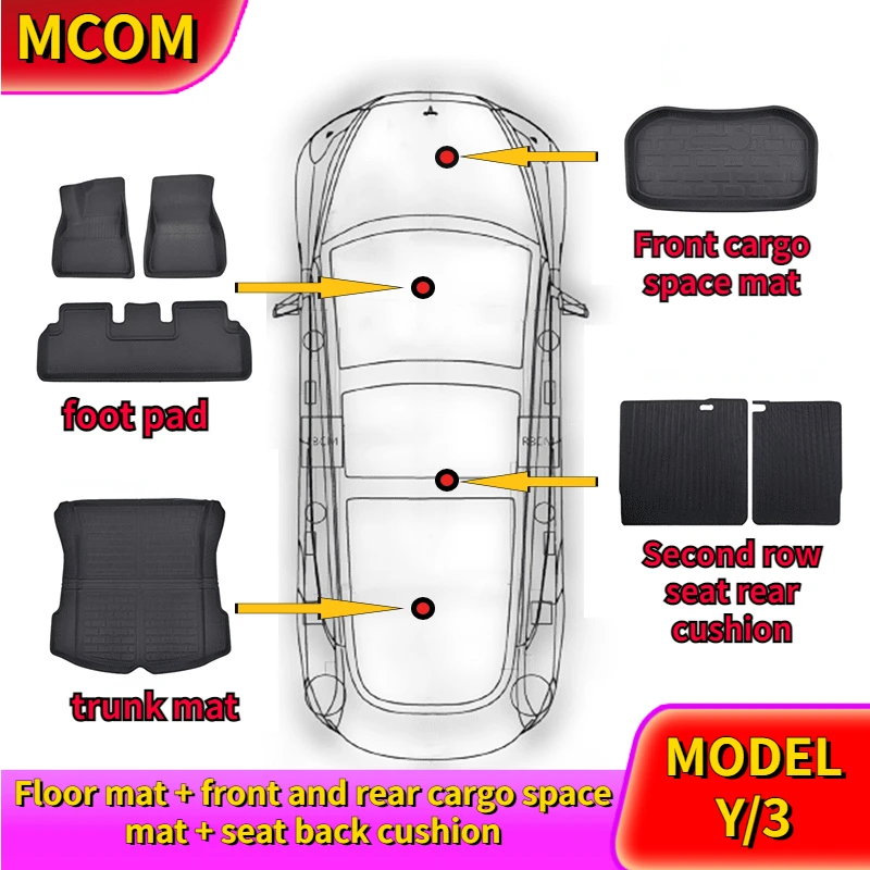 Suitable for 2022 Tesla Model 3 Model Y foot pad floor mat protection rear cargo compartment protector XPE second row
Suitable for 2022 Tesla Model 3 Model Y foot pad floor mat protection rear cargo compartment protector XPE second row