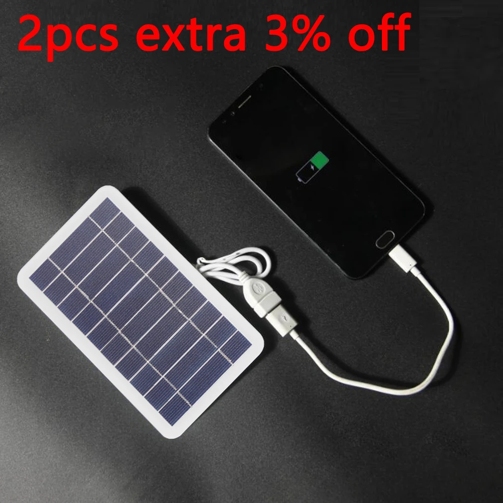 5V 400mA Solar Panel 2W Output USB Outdoor Portable Solar System For Low Power Products Cell Mobile Phone Chargers Electric Fan
5V 400mA Solar Panel 2W Output USB Outdoor Portable Solar System For Low Power Products Cell Mobile Phone Chargers Electric Fan