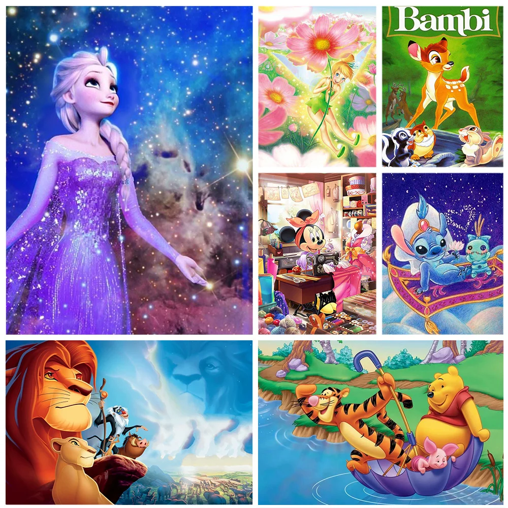 Disney Frozen Princess Diamond Embroidery Cartoon Lion King Winnie the Pooh 5D DIY Diamond Painting Mosaic Art Home Decoration
Disney Frozen Princess Diamond Embroidery Cartoon Lion King Winnie the Pooh 5D DIY Diamond Painting Mosaic Art Home Decoration