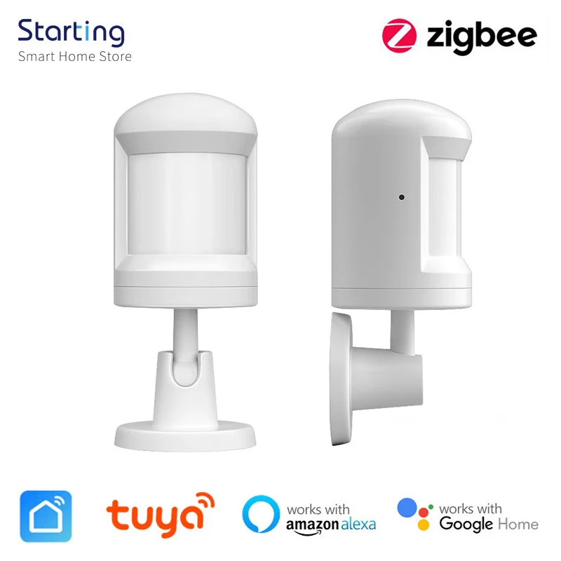

Смарт-Датчик ZigBee Tuya с пассивным инфракрасным датчиком движения, беспроводной детектор движения, охранная сигнализация с поддержкой Google Home и Alexa