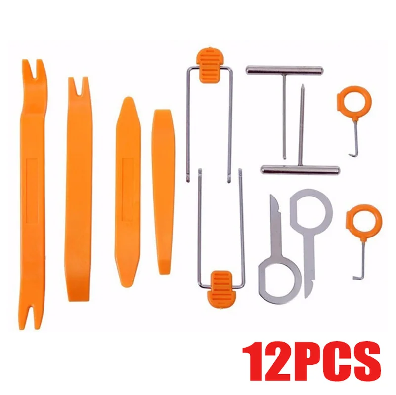 12pcs Car Interior Radio Removal Tool Set Dashboard Audio Door Panel Plastic Pry Bar Universal Disassembly Installing Tools
12pcs Car Interior Radio Removal Tool Set Dashboard Audio Door Panel Plastic Pry Bar Universal Disassembly Installing Tools