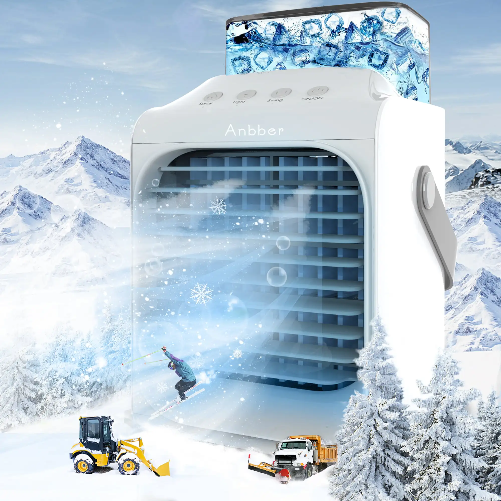 Portable Air Conditioner, 90° Oscillating Portable Cooler, Cordless Personal Air Cooler, , Quick and Easy way to cool personal
Portable Air Conditioner, 90° Oscillating Portable Cooler, Cordless Personal Air Cooler, , Quick and Easy way to cool personal