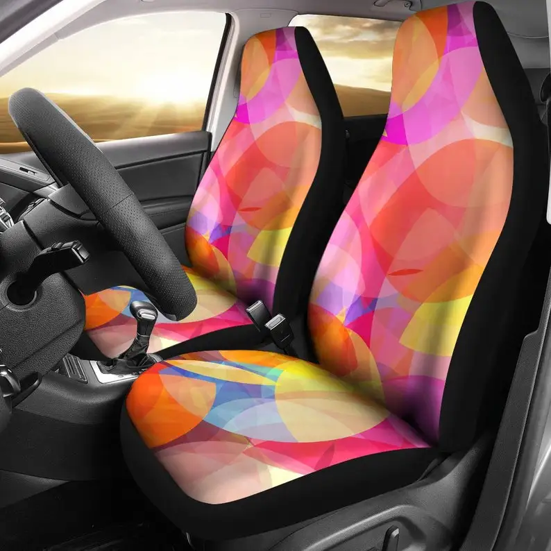 Colorful Pink Orange Circles Abstract Art Car Seat Covers Pair, 2 Front Seat Covers, Car Seat Protector, Car Accessories
Colorful Pink Orange Circles Abstract Art Car Seat Covers Pair, 2 Front Seat Covers, Car Seat Protector, Car Accessories