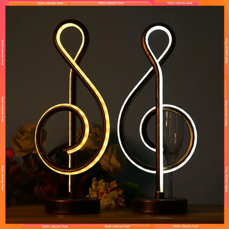 Aluminum Room Atmosphere Light Modern Trichromatic Light Dimming Led Table Lamp Decorative Lamps Musical Note Night Light
Aluminum Room Atmosphere Light Modern Trichromatic Light Dimming Led Table Lamp Decorative Lamps Musical Note Night Light