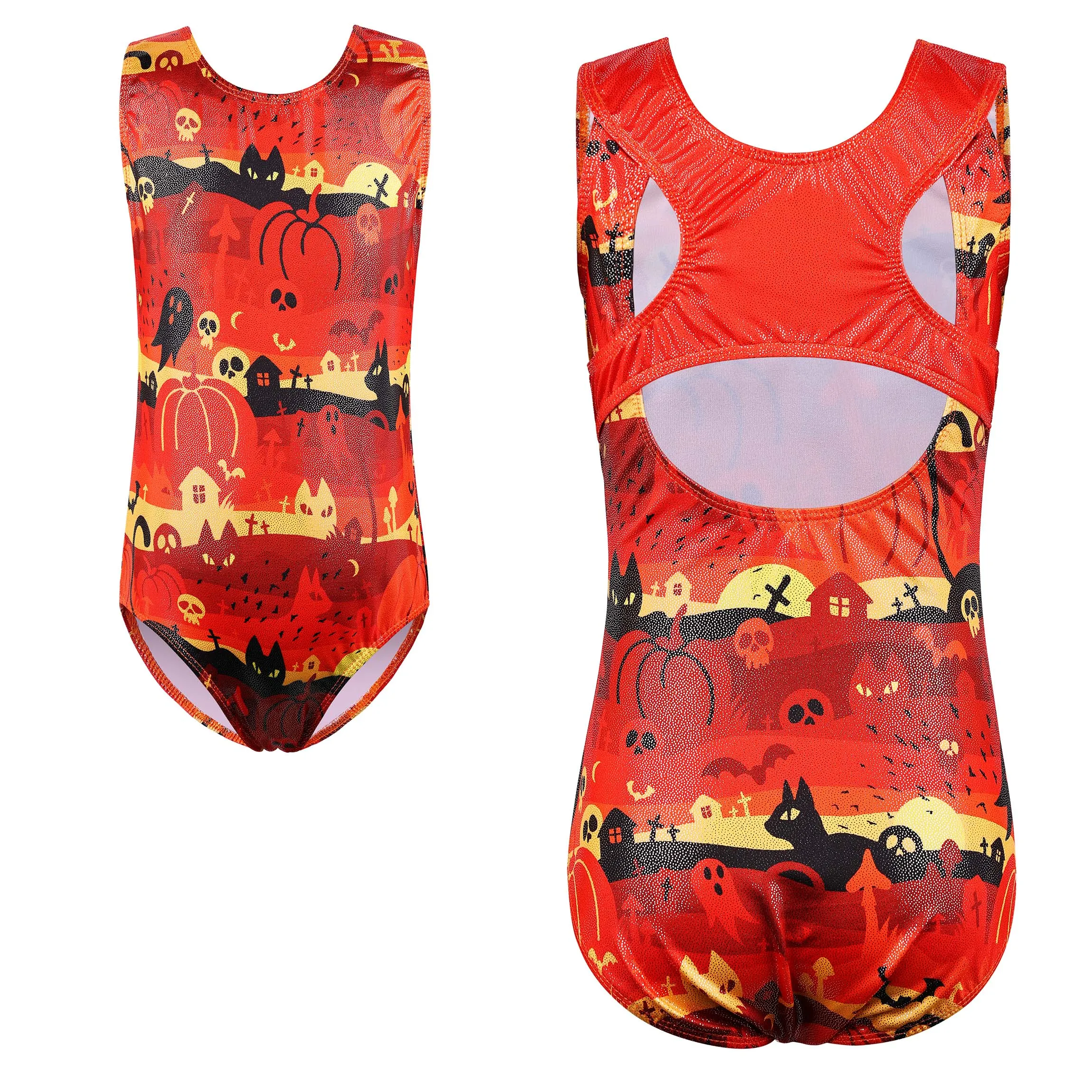 3-12Y Girls Ballet Leotard Halloween Pattern Gymnastics Leotard Sleeveless Dancewear Professional Balleina Practice Outfit
3-12Y Girls Ballet Leotard Halloween Pattern Gymnastics Leotard Sleeveless Dancewear Professional Balleina Practice Outfit