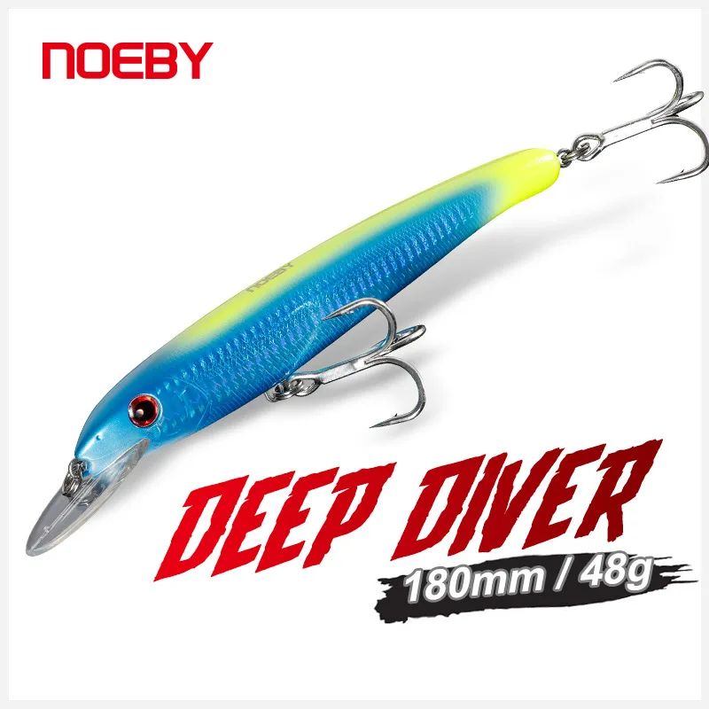 NOEBY Minnow Fishing Lure180mm 48g Floating Wobbler Artificial Hard Bait for Trolling Saltwater Fishing Lure Deep Diver 3.0m
NOEBY Minnow Fishing Lure180mm 48g Floating Wobbler Artificial Hard Bait for Trolling Saltwater Fishing Lure Deep Diver 3.0m