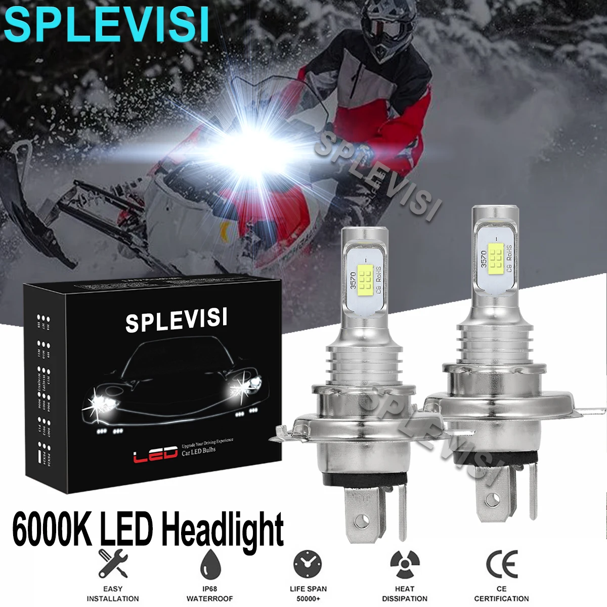 2x70W Pure White LED Headlights For Polaris RMK 500 1996-2002 RMK 600 1998-2002 2004-2007 2010 2011 RMK 700 1997-2006 2008-2010
2x70W Pure White LED Headlights For Polaris RMK 500 1996-2002 RMK 600 1998-2002 2004-2007 2010 2011 RMK 700 1997-2006 2008-2010