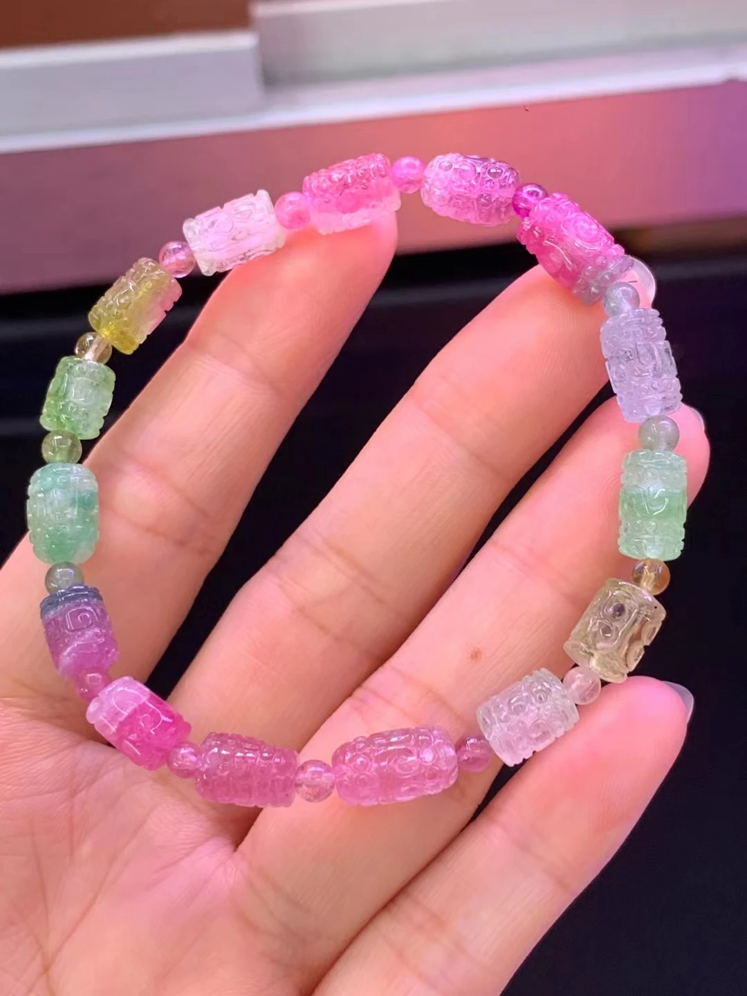 Natural Colorful Tourmaline Clear Barrel Beads Bracelet 9x6.6mm Pink Candy Tourmaline Brazil Women Jewelry AAAAAAA
Natural Colorful Tourmaline Clear Barrel Beads Bracelet 9x6.6mm Pink Candy Tourmaline Brazil Women Jewelry AAAAAAA