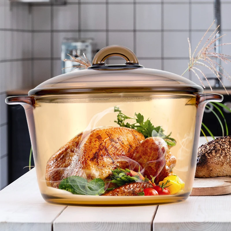 Amber Transparent Glass Pot High Borosilicate Heat Resistant Double Ear Crystal Instant Noodles Pot Open Flames Prohibited
Amber Transparent Glass Pot High Borosilicate Heat Resistant Double Ear Crystal Instant Noodles Pot Open Flames Prohibited