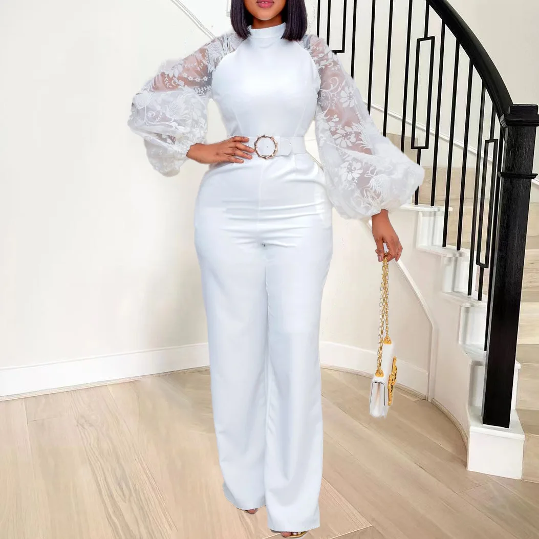Jumpsuit African Clothes Women Square Collar Cloak Sleeve With Beading Playsuit Fashion New Belt Empire African OL Jumpsuit 2022
Jumpsuit African Clothes Women Square Collar Cloak Sleeve With Beading Playsuit Fashion New Belt Empire African OL Jumpsuit 2022