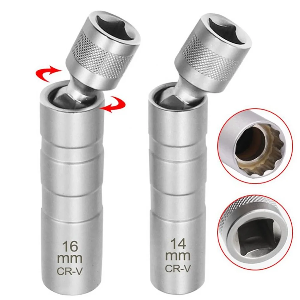 2pcs 14mm 16mm Socket Wrench Magnetic 12 Corners Thin Wall Joint Spark Plug Socket Magnetic Wrench Socket Wrench Removal Tools
2pcs 14mm 16mm Socket Wrench Magnetic 12 Corners Thin Wall Joint Spark Plug Socket Magnetic Wrench Socket Wrench Removal Tools