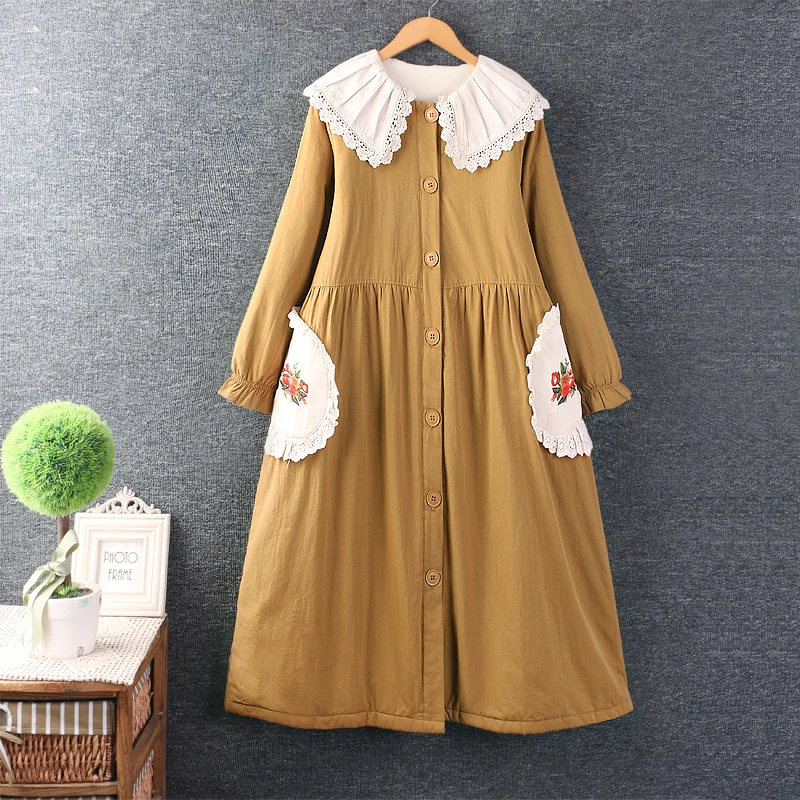 Autumn Winter Embroidered Jacket Women Long Sleeve Double Pockets Single Breasted Outerwear ML2211-15
Autumn Winter Embroidered Jacket Women Long Sleeve Double Pockets Single Breasted Outerwear ML2211-15