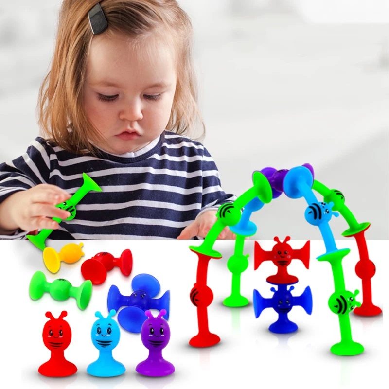 Soft Silicone Building Blocks Toy Animal Shape Suction Toy for Kids Stress Release Parent-Child Interactive Game Sucker Bath Toy 
Soft Silicone Building Blocks Toy Animal Shape Suction Toy for Kids Stress Release Parent-Child Interactive Game Sucker Bath Toy