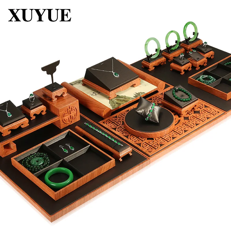 New jewelry display props jade display rack emerald bracelet pendant jewelry rack wooden display props set
New jewelry display props jade display rack emerald bracelet pendant jewelry rack wooden display props set