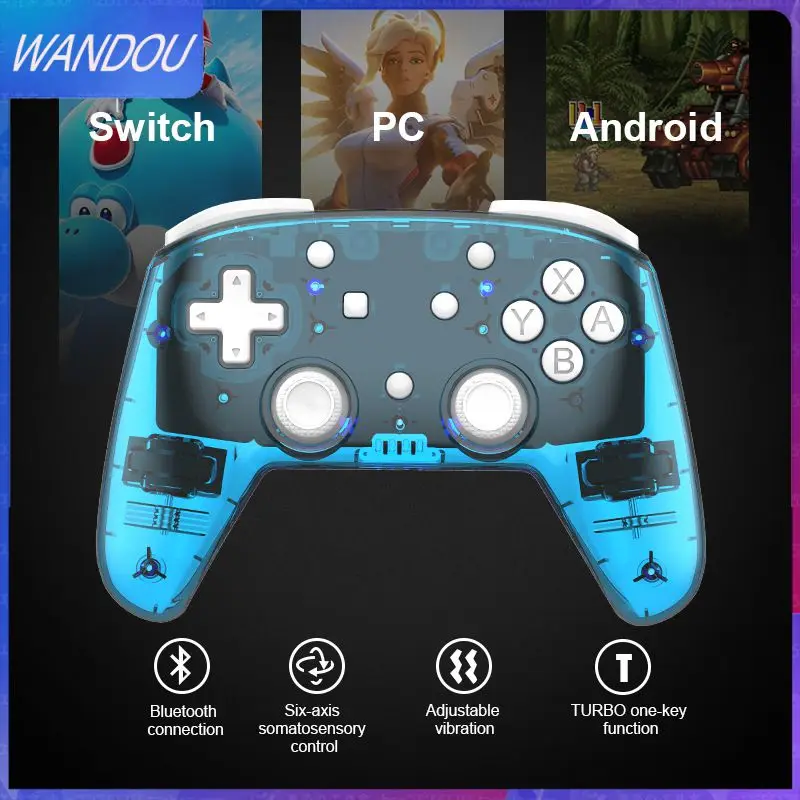 Rechargeable Game Controller Joystick Six-axis Gyroscope Led Backlight Transparent Gamepad Portable Joystick Gamepad
Rechargeable Game Controller Joystick Six-axis Gyroscope Led Backlight Transparent Gamepad Portable Joystick Gamepad